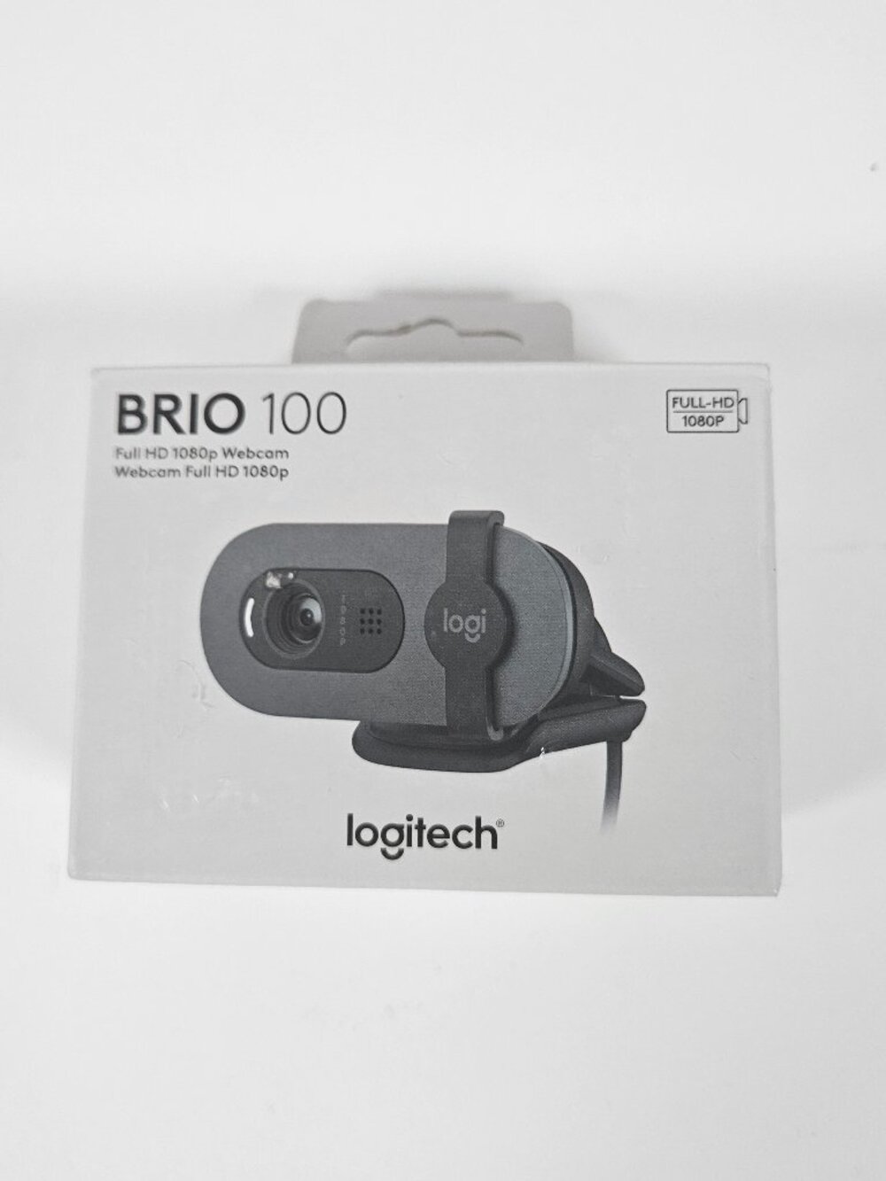 Logitech Brio 100 1080p Full HD Webcam Black 960-001580 New In Box